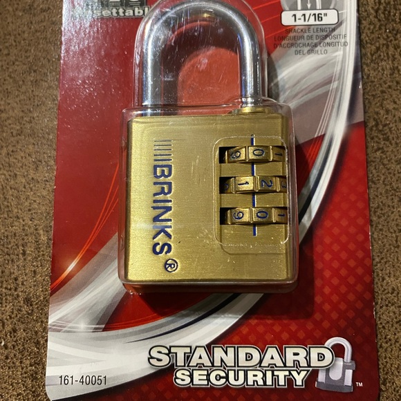 BRINKS Standard Security 3-dial Combination Resettable Padlock 🔒 (New) - Picture 8 of 14